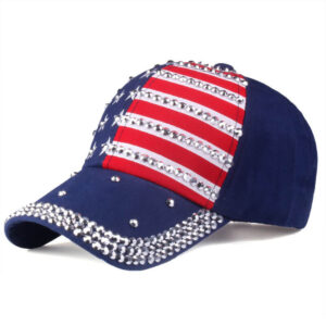 Baseball cap with rhinestone USA