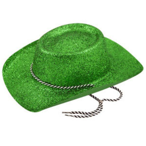 cowboy hat gliter green