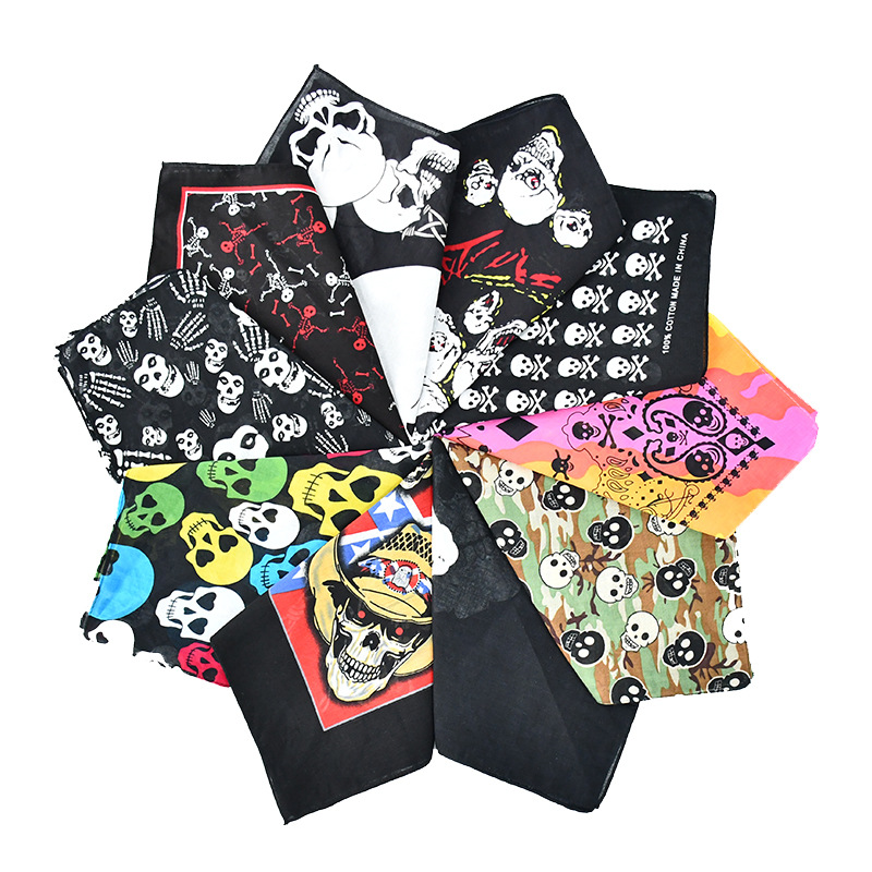 skull print bandana cotton