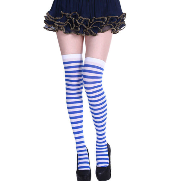 stocking blue/white strip